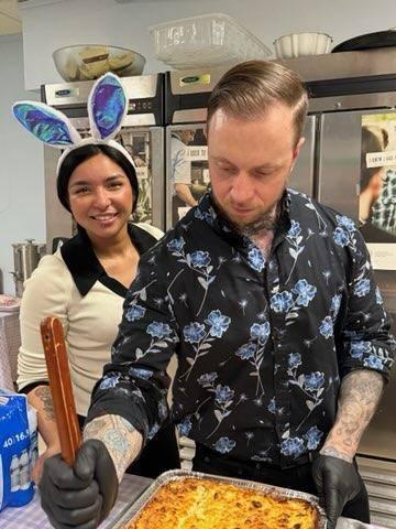 Destinee and Tommy at the Center